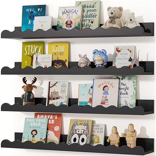 Nusery Shelves (23 Inches, Black)