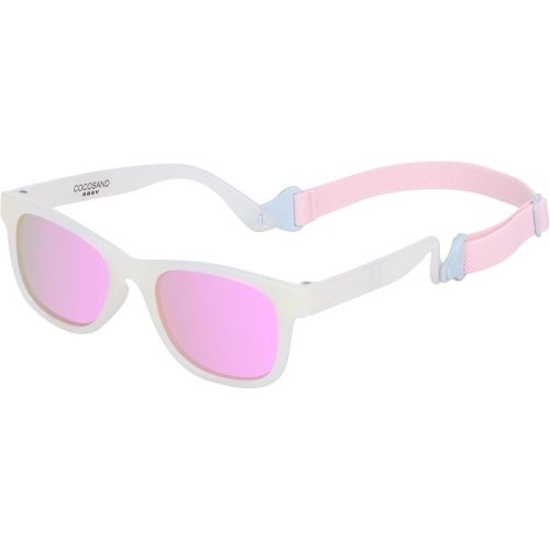 COCOSAND Flexible Baby Sunglasses with Strap Polarized UV Protection for Toddler Infant Newborn Boy Girl Age 0-24 Months