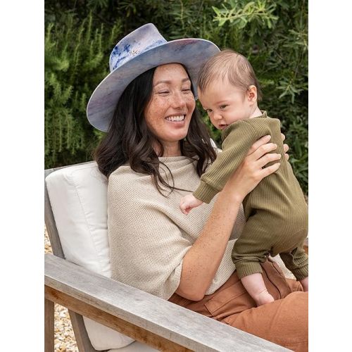 We are Amma | The Cocoon™ - Newborn Essentials Must Haves: Nursing Cover for Breast Feeding Essentials | Nursing Sweater Used as Breastfeeding Cover (Natural, One Size)