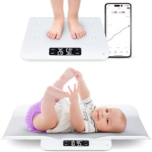 Greater Goods Smart Bluetooth Baby Scale with in-House Algorithm for Wiggly Babies, Infants, and Toddlers