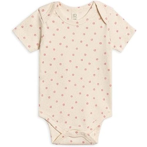 Colored Organics Unisex Newborn 100% Organic Cotton Bodysuit - Short Sleeve Infant One Piece - Baby Boy and Girl Clothing