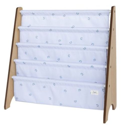 3 Sprouts Recycled Fabric Kids Bookcase, Toddler Bookshelf - Blueberry Mist
