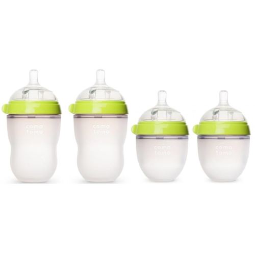 Comotomo 5 oz and 8 oz Baby Bottles, 4 Pack