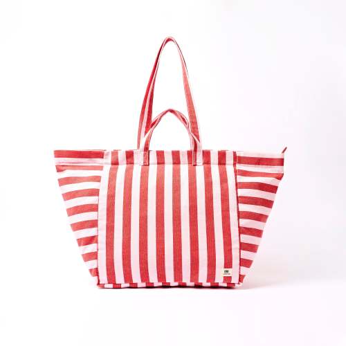 Marylebone Tote Bag in Strawberry Stripe – ORI London