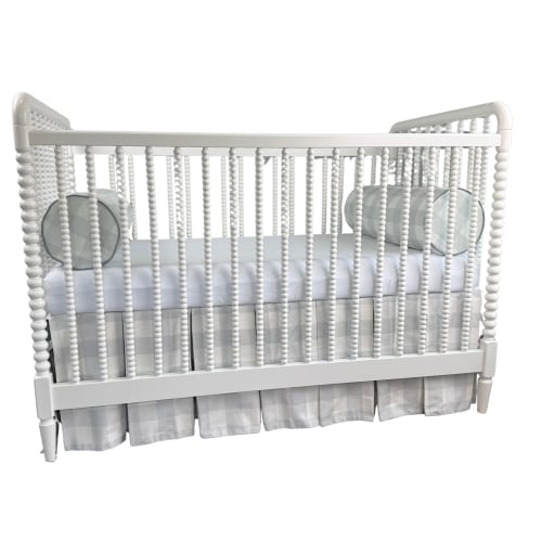 Pleated Check Crib Skirt