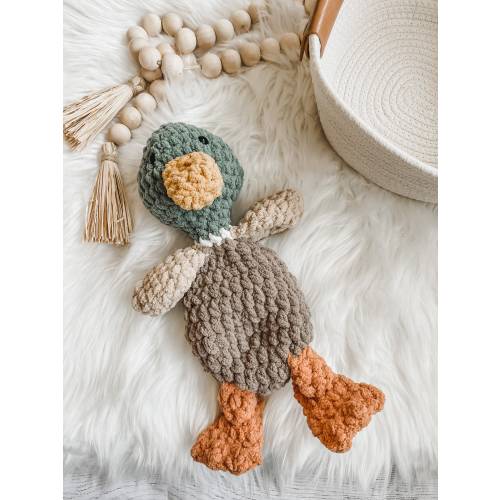 Mallard Duck Snuggler Lovey, Duck Nursery Decor, Baby Snuggle Animal, Hunting Themed Nursery, Baby Cuddle Blanket, Outdoor Nursery Decor