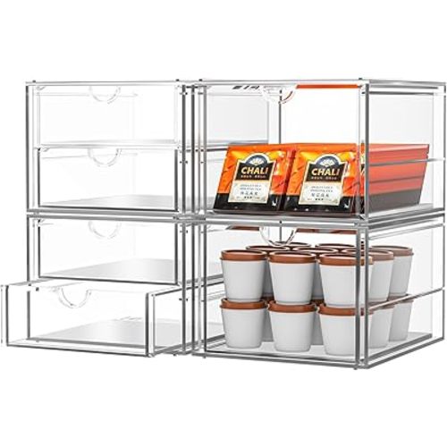 Organizer, 4 Pack Drawer Organizer for Home