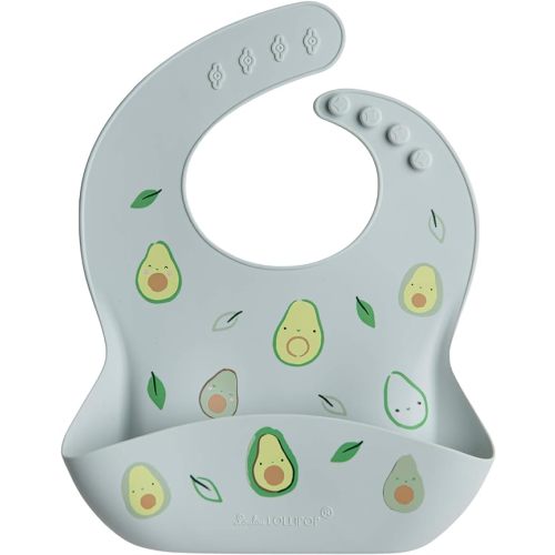 Loulou Lollipop Soft, Waterproof Silicone Feeding Bib for Babies and Toddlers