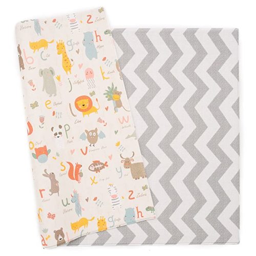 Baby Care Play Mat - Haute Collection (Large, Zig Zag - Grey) - Large (Pack of 1)