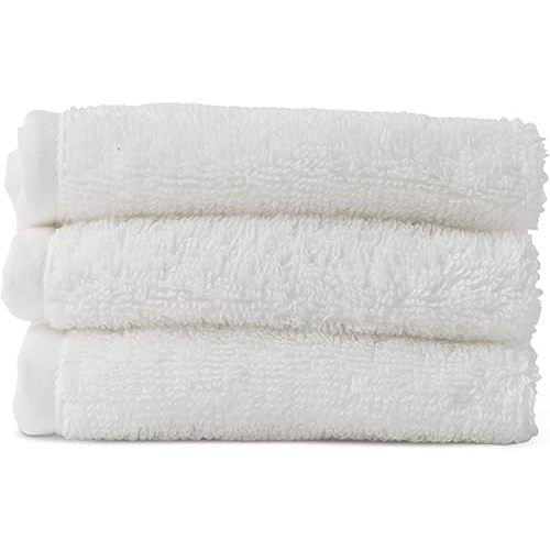 Lalo Baby Washcloths 3-Pack - 100% Organic Cotton, Soft & Absorbent, Gentle on Sensitive Skin, Machine Washable Soft Kids Washcloths - Coconut