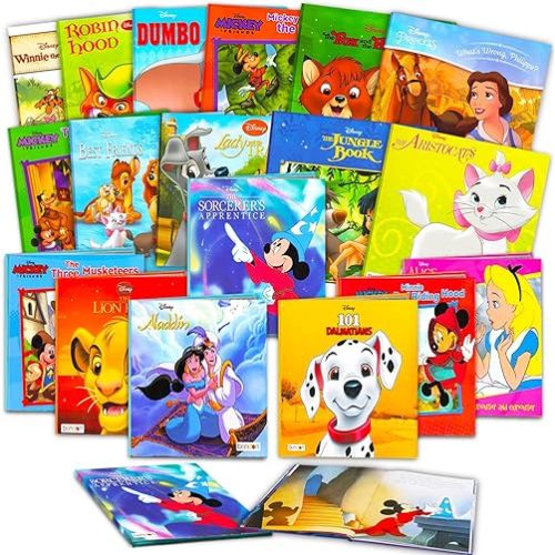 18 Bulk Books for Kids Toddlers - Assortment Includes 18 Disney Books Bedtime Stories, Hardcover (No Duplicates) Kitchen