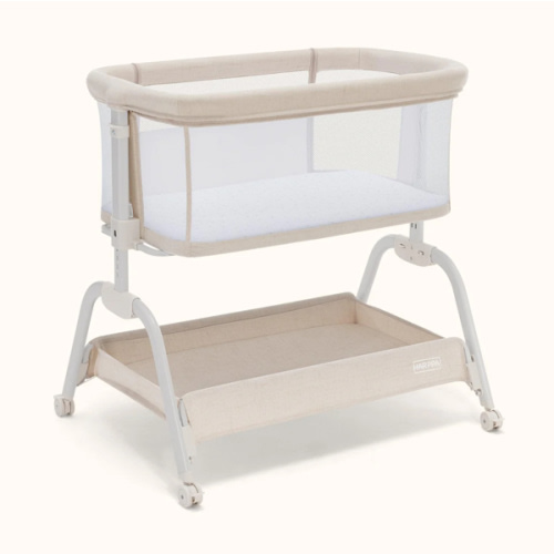HARPPA Cuddly Lite | 2-in-1 Baby Bassinet & Bedside Sleeper for Newborns with Anti-Reflux Mattress | Adjustable Height, Attaches to Bed, CPSC Certified, Tool-Free Setup & Portable Wheels | Safe Co-Sleeping, Compact Design for Small Spaces, Ideal for Newbo