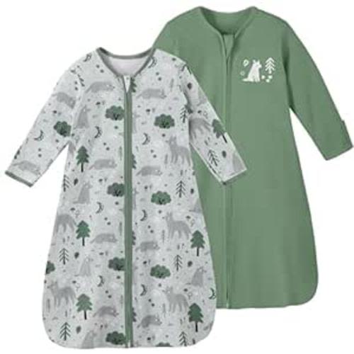 Amazon.com: Yoofoss Baby Sleep Sack 0-6 Months Long Sleeve Wearable Blanket Baby 100% Cotton 2-Way Zipper 0.5 Tog Newborn Sleeping Sack, Lightweight(Small) : Baby