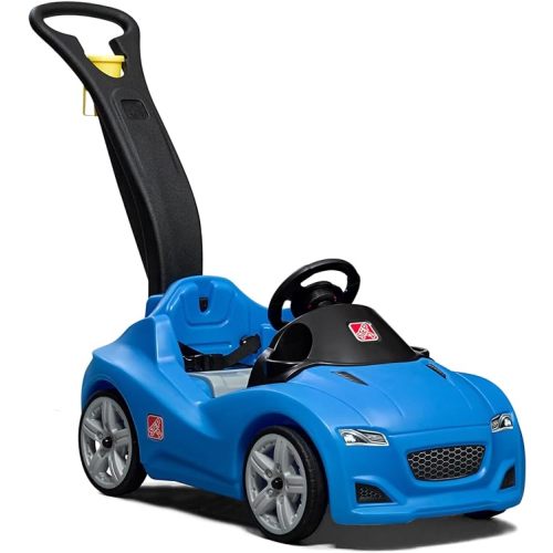 Step2 Whisper Ride Cruiser Kids Push Car, Ride On Car, Seat Belt and Horn, Toddlers 18 - 48 months, Easy Storage, Blue
