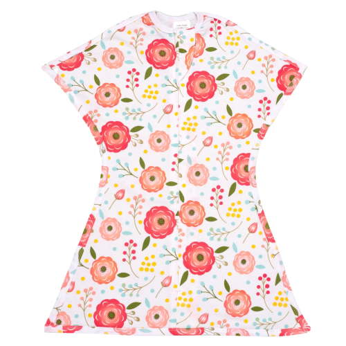 Sleeping Baby Zipadee-Zip Baby Swaddle Sack 6-12 Months - Pink Poppy