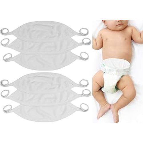 ToBeInStyle Babies' 6-Pack Comfortable Newborn Baby Belly Binder - White - One Size