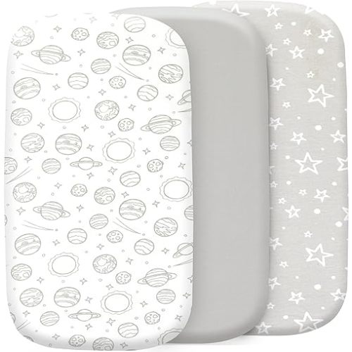 3-Pack Organic Cotton Bassinet Sheets