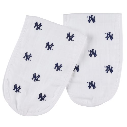 New York Yankees Three Little Anchors Infant 2-Pack Muslin Burp Cloth Set