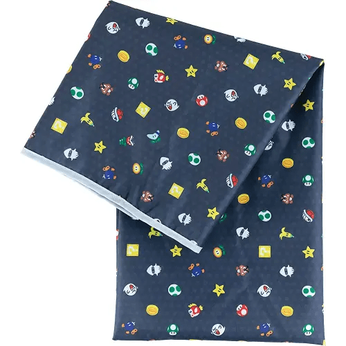 Bumkins Baby Splat Mat for Under High Chair, Babies Toddlers Eating Mess Mat, Waterproof Reusable Cloth for Arts and Crafts, Playtime Mat for Kids, Floor or Table, 42inx42in, Nintendo Super Mario