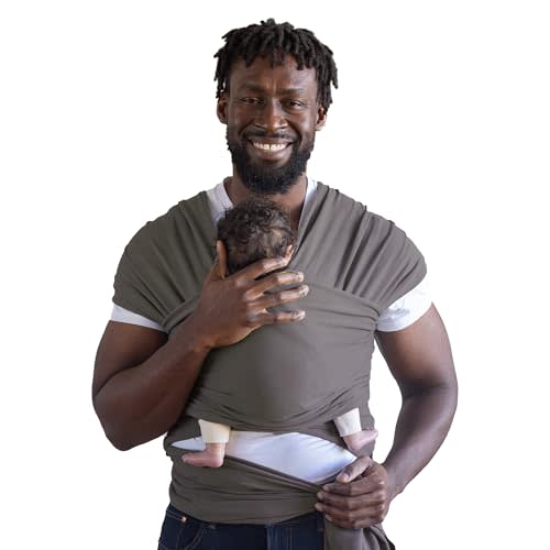 Boba Baby Wrap Carrier - Original Baby Carrier Wrap Sling for Newborns - Baby Wearing Essentials - Newborn Wrap Swaddle Holder, Newborn to Toddler Infant Sling (Organic Dark Grey)