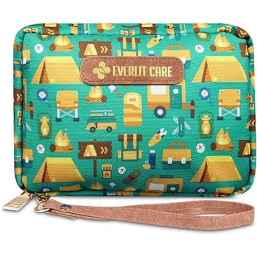 EVERLIT Care Rescue Pack | Family-Friendly First Aid Kit for Kids with 200 Pcs Medical Supplies | Travel-Friendly Compact Storage Bag for Home, Car, Travel, Camping, Adventure (Camping)