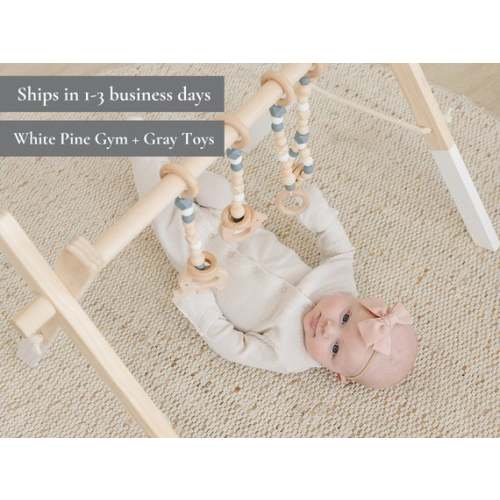 Gray and Wood Baby Gym and Toys Baby Gym Toys Wood Play - Etsy