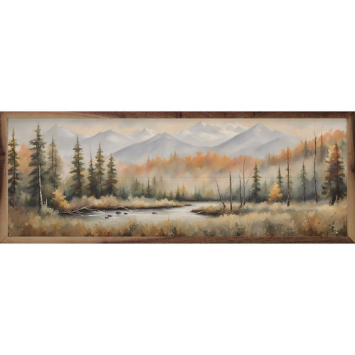 Millwood Pines Mountain With Grass And Stream | Wayfair