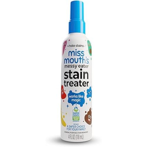 Miss Mouth's Messy Eater Stain Treater Spray - 4oz Stain Remover - Newborn & Baby Essentials - No Dry Cleaning Food, Grease, Coffee Off Laundry, Underwear, Fabric