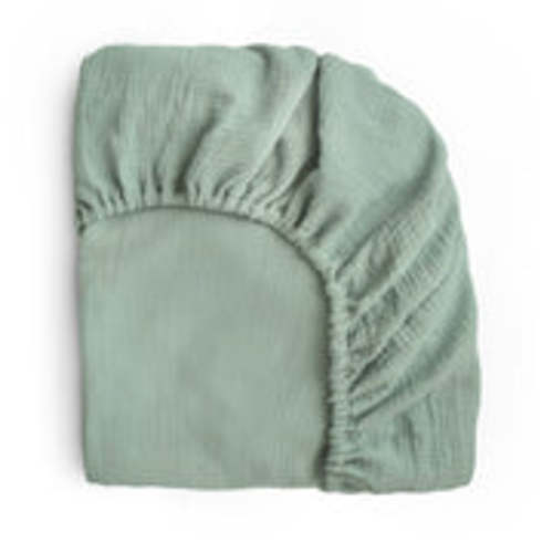 Mushie Extra Soft Muslin Crib Sheet - Roman Green