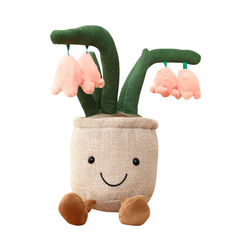 Jellycat Stuffed Animals, Cute Flower Plush Doll Stuffed Plant Plushie Soft Flower Doll Lovely Smiling Face,Decor Home andbedroom Sweet Gifts for Women for Boys and Girls