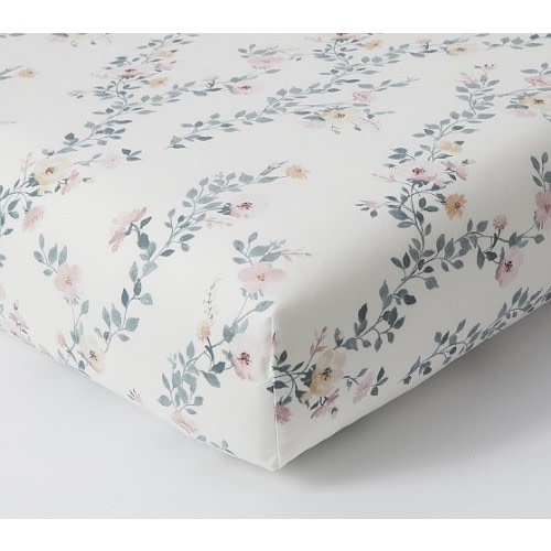 Mischa Blossom Organic Crib Fitted Sheet | Pottery Barn Kids