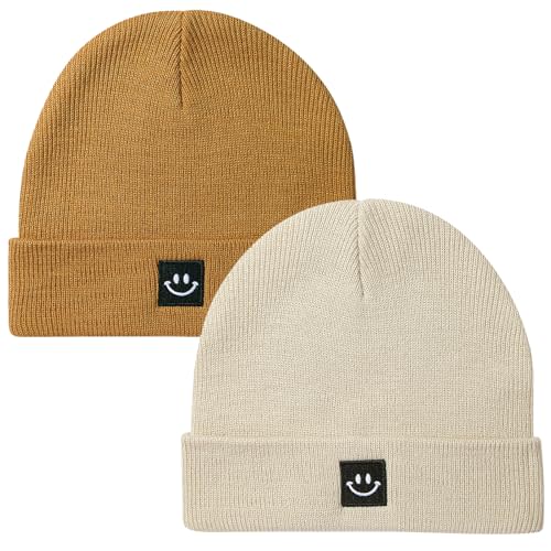 Paladoo 2Pack Baby Beanie Knit Toddler Hat for Girls Boys 0-8 Years