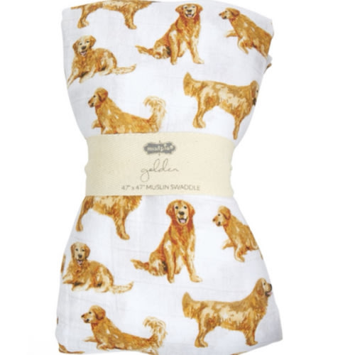 Golden Retriever Swaddle Blanket