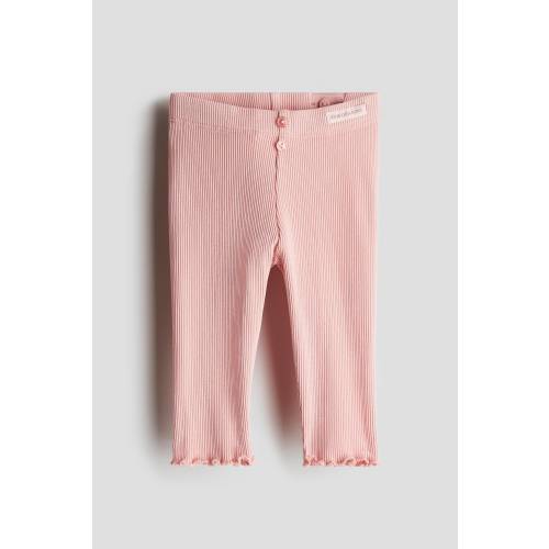 RIBBED COTTON LEGGINGS