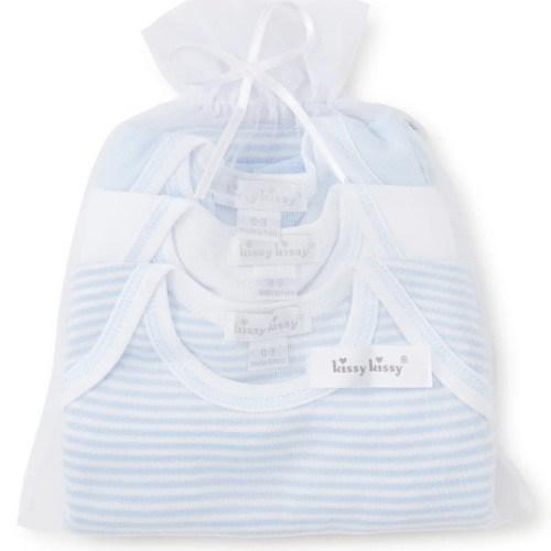 Simples Stripes Blue 3 Pack Bodysuit Set