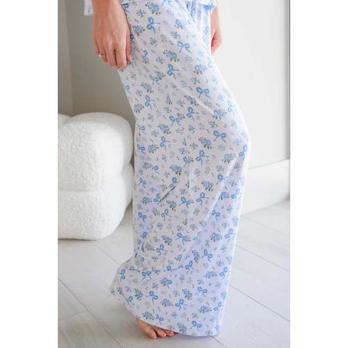 Women's Two-Piece Bamboo Flare Lounge Set | Tied In Blooms