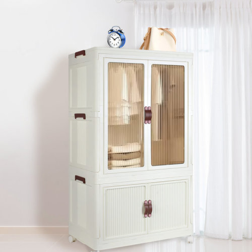 Rebrilliant Orenbuch 15.6'' Rolling Portable Wardrobe & Reviews | Wayfair