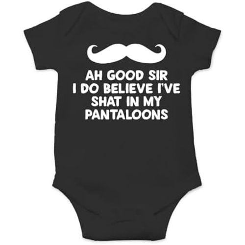 AW Fashions Ah Good Sir, I Do Believe I've Shat My Pantaloons Baby Bodysuit Cute Boy Girl Newborn Outfit