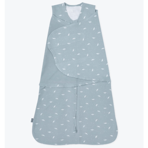 Blue Bird Print Cotton Swaddle Newborn | HALO
