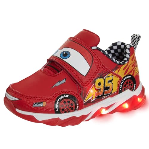 Disney Pixar Cars Boys Black/Red Lighted Sneaker (Toddler/Little Kid)