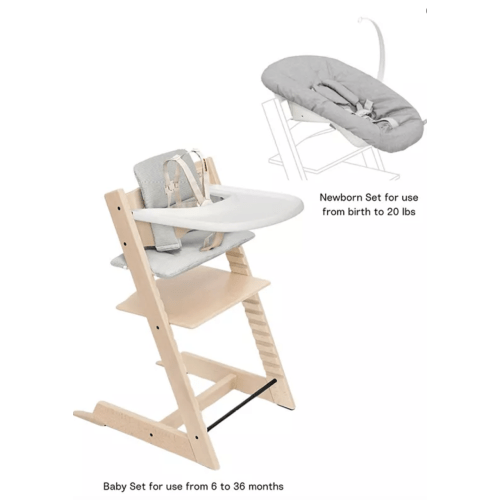 Tripp Trapp® High Chair², Cushion, Tray & Newborn Bundle