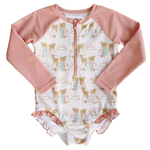 Long Sleeve Rash Guard with Front Zipper | All Prints