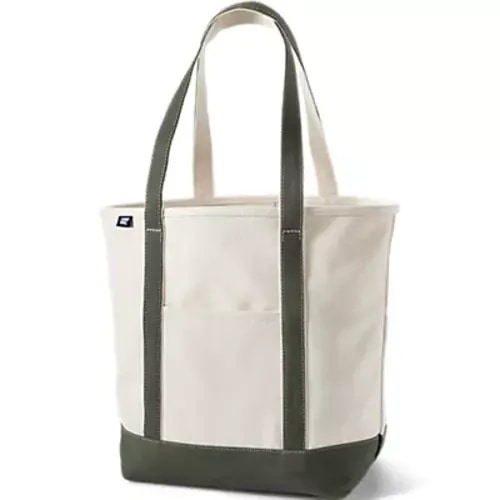 Medium 5 Pocket Open Top Canvas Tote Bag | Lands' End