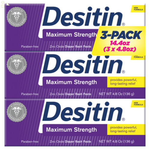 Pack of 3 Desitin Maximum Strength Baby Diaper Rash Cream Each 4.8 Ounces | Offer ToGo