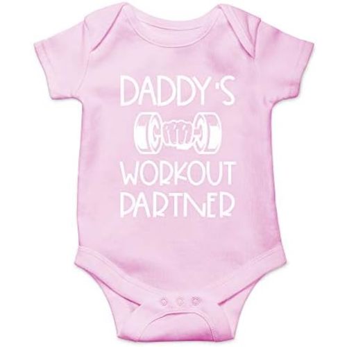 CBTwear Daddy's Workout Partner Baby Bodysuit - Adorable Boy Romper Clothing Funny Cute Infant Outfit