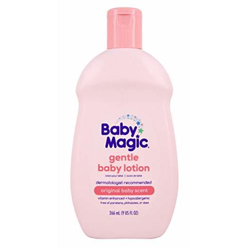 Baby Magic Gentle Baby Lotion 9oz Vitamins & Aloe Free of Parabens, Phthalates, Sulfates and Dyes, Camellia Oil & Marshmallow Root, 9oz (Pack of 1)