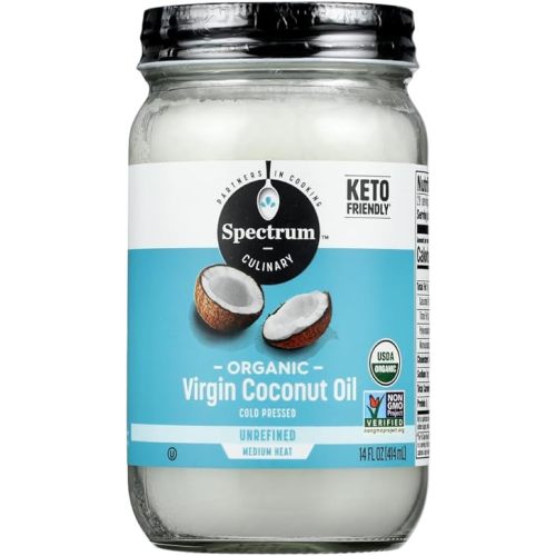 Spectrum Naturals, Organic Virgin Coconut Oil, Unrefined, 14 fl oz (414 ml)(pack of 2)