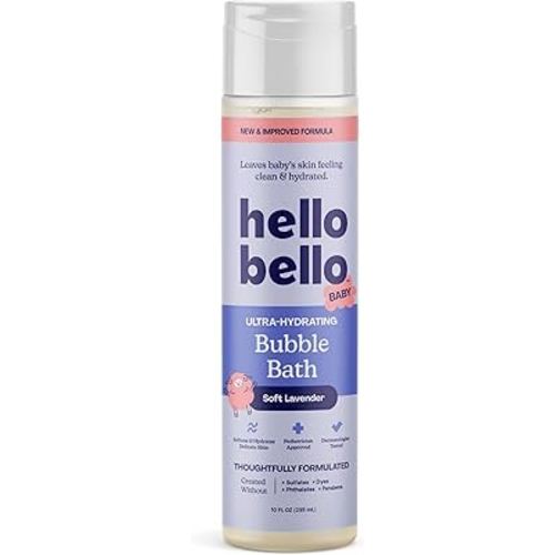 Hello Bello Ultra-Hydrating Baby Bubble Bath, Soft Lavender Scented, Tear Free & Safe for Sensitive Skin, 10oz Bottle
