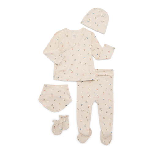 Bliss by Garanimals Baby Layette Pajama, 5-Piece Set, Sizes 0–9M