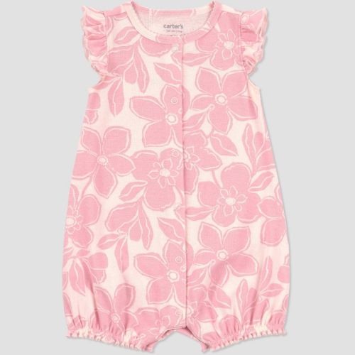 Carter's Just One You® Baby Girls' Floral Romper - Rose Pink/Light Pink Newborn